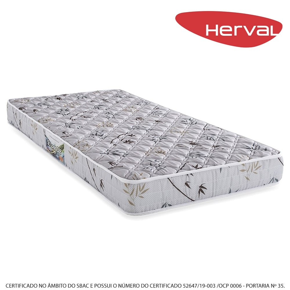 Colchão Solteiro Herval Espuma D28 St. Louis Bordado, 17x88x188 cm Colchão Solteiro Herval Espuma D28 St. Louis Bordado, 17x88x188 cm
