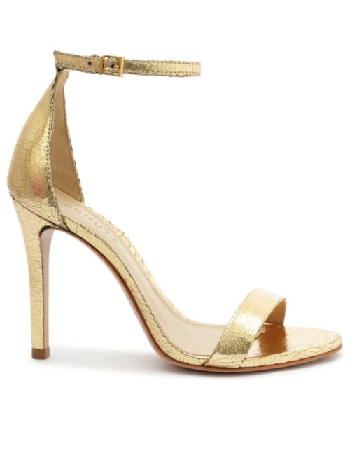 Sandália Feminina Gisele Crinkle - Dourado Sandália Feminina Gisele Crinkle - Dourado