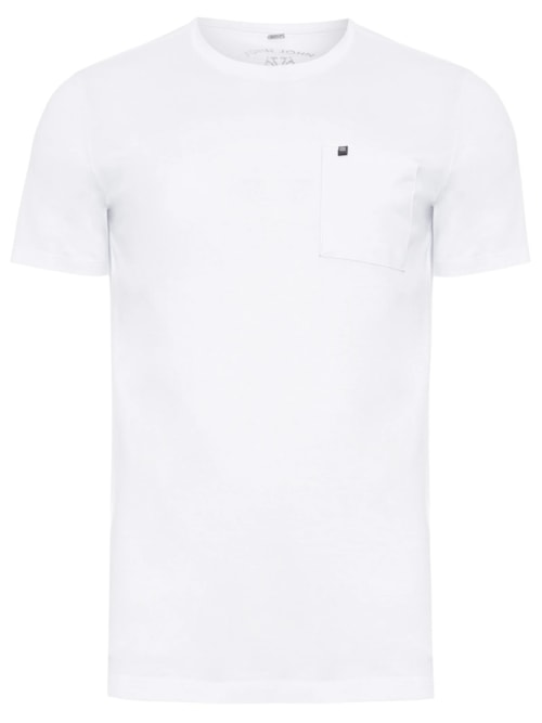 Camiseta Masculina Pocket Basic - Branco
