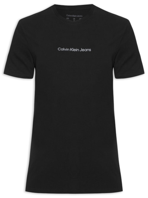Camiseta Masculina Manga Curta Logo Centralizado - Preto