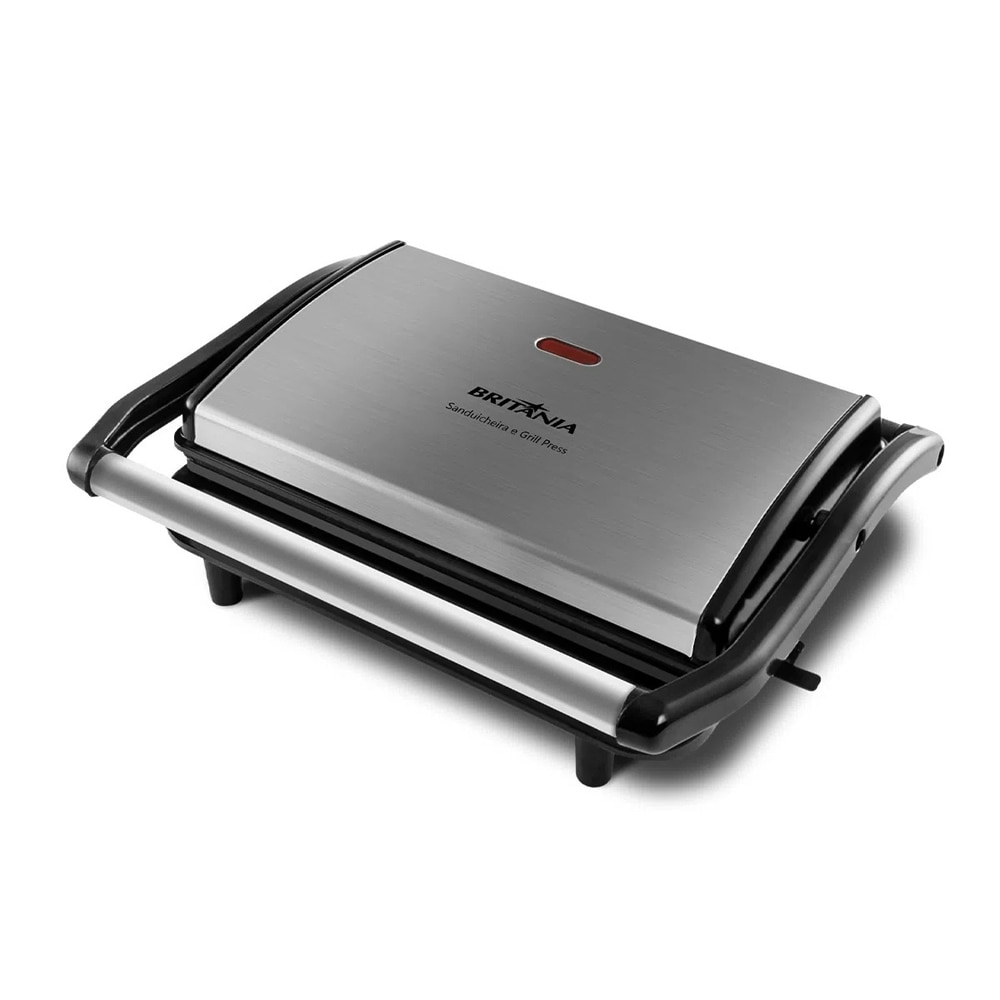 Sanduicheira Grill Britânia Press BGR27I Antiaderente Inox, 220 Volts Sanduicheira Grill Britânia Press BGR27I Antiaderente Inox, 220 Volts