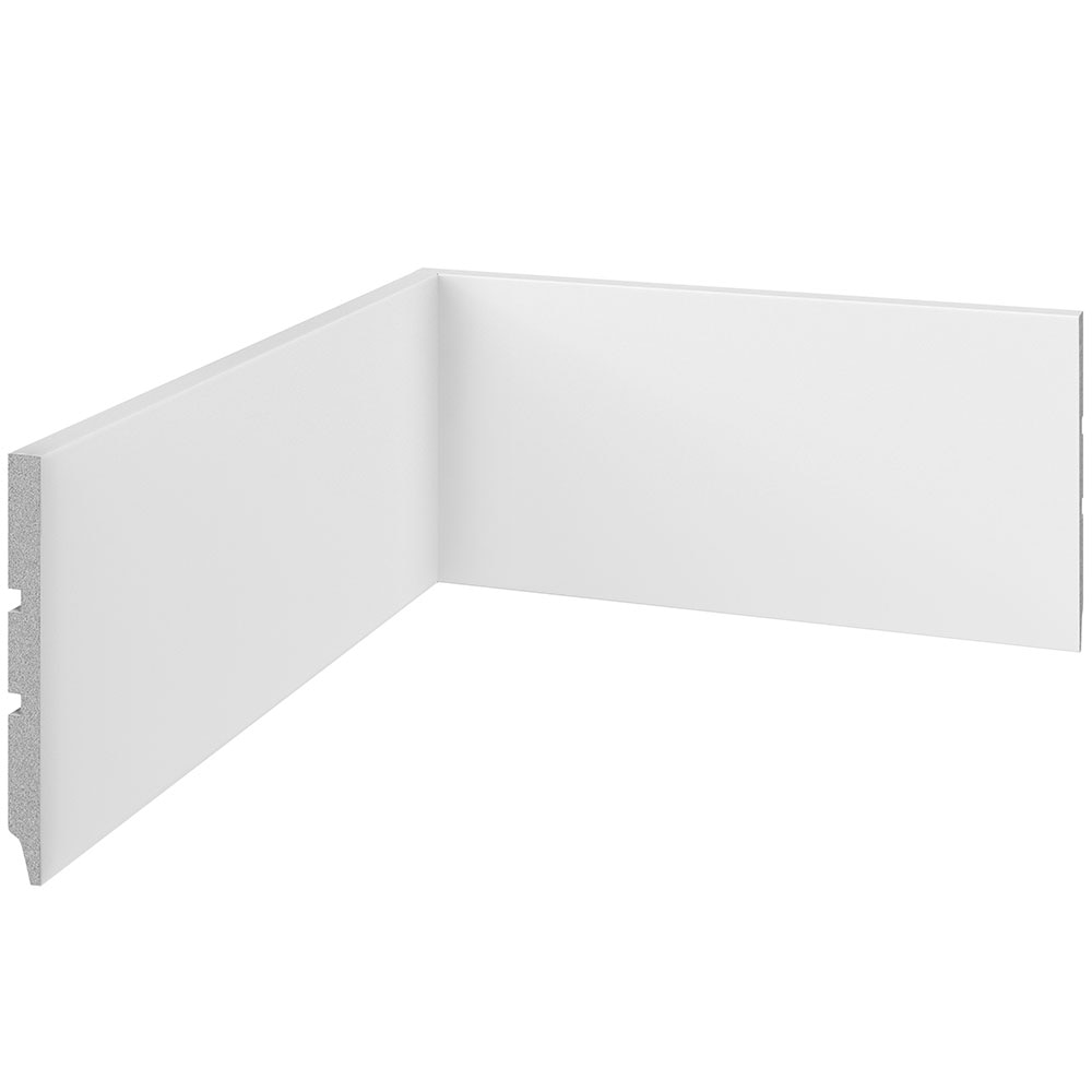 Rodapé de Poliestireno Modaza Liso Branco 10 x 285 cm Rodapé de Poliestireno Modaza Liso Branco 10 x 285 cm