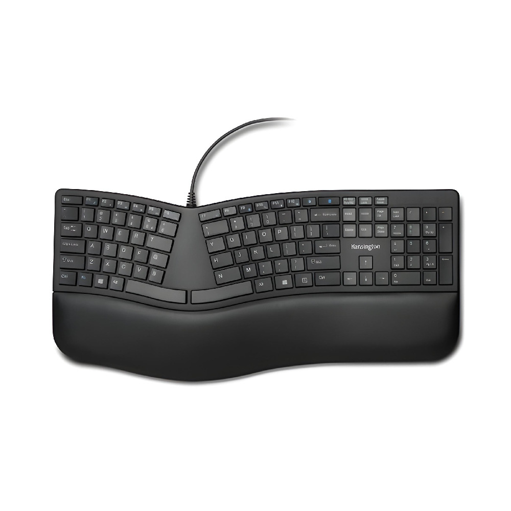 Teclado Membrana Kensington Pro Fit Ergonômico c/Fio Preto