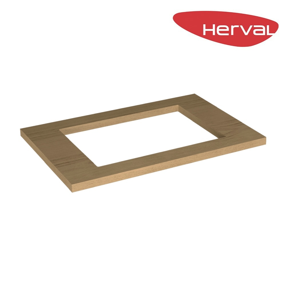 Tampo para Cooktop Herval Liz com Recorte, Carvalho 80 cm