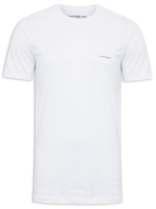 Camiseta Masculina Cjk Logo Básico Peiito - Branco Camiseta Masculina Cjk Logo Básico Peiito - Branco