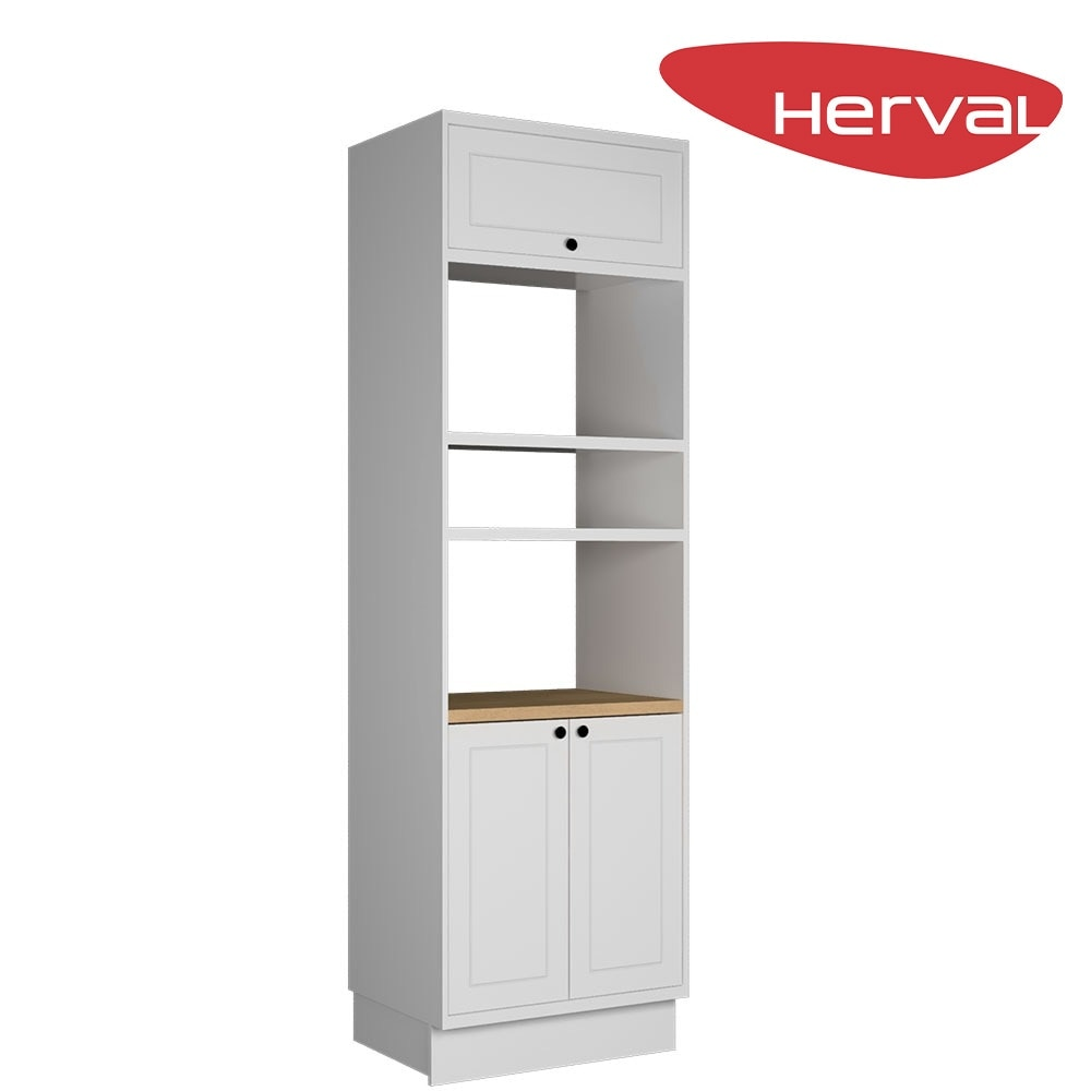 Torre-Quente para Cozinha 3 Poras Herval Liz, Branco 70 cm