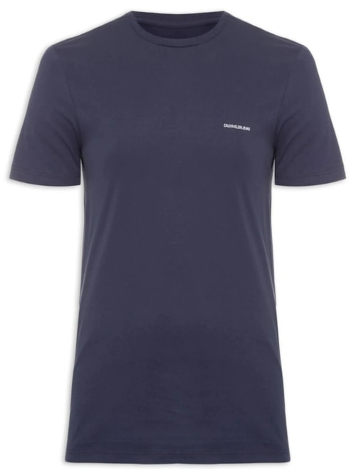 Camiseta Masculina Cjk Logo Básico Peito - Azul