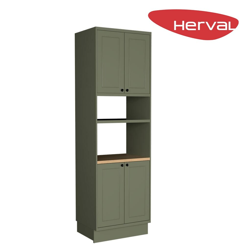 Torre-Quente para Cozinha 4 Portas Herval Liz, Verde 70 cm