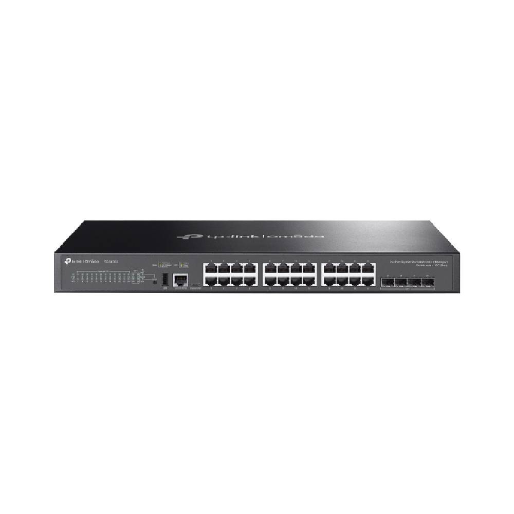 Switch Gerenciável L3 24 Portas TP-Link TL-SG5428X C/4 Slots SFP+ 10Gbps Switch Gerenciável L3 24 Portas TP-Link TL-SG5428X C/4 Slots SFP+ 10Gbps