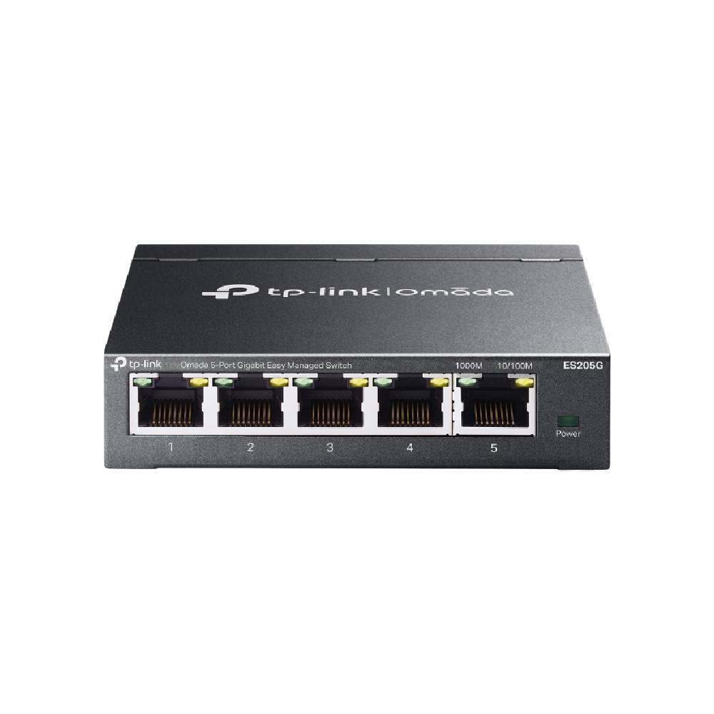 Switch Omada by TP-Link 5 Portas Gigabit Rack Case Metal ES205G Switch Omada by TP-Link 5 Portas Gigabit Rack Case Metal ES205G