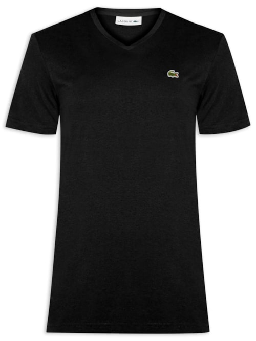 Camiseta Masculina Regular Fit Gola V Em Algodão Pima - Preto Camiseta Masculina Regular Fit Gola V Em Algodão Pima - Preto