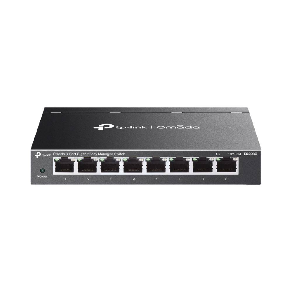 Switch Omada by TP-Link 8 Portas Gigabit Rack Case Metal ES208G Switch Omada by TP-Link 8 Portas Gigabit Rack Case Metal ES208G