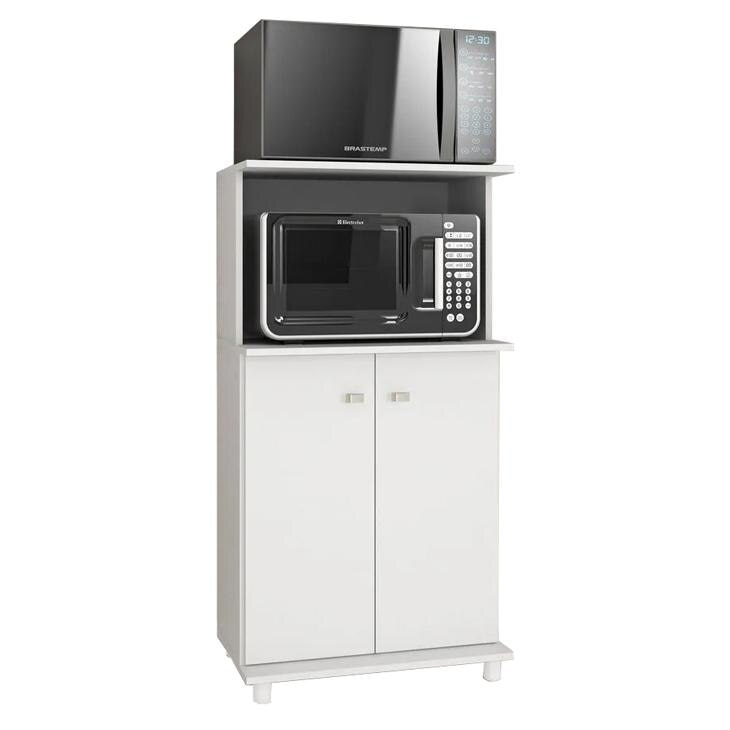 Balcão para Forno 2 Portas Tecno Mobili, Branco 61 cm Balcão para Forno 2 Portas Tecno Mobili, Branco 61 cm