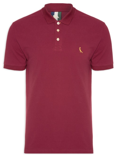 Polo Masculina Piquet Básica - Vinho Polo Masculina Piquet Básica - Vinho