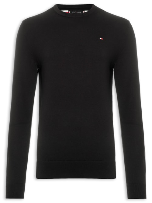 Suéter Masculino Signature Crew Neck - Preto Suéter Masculino Signature Crew Neck - Preto