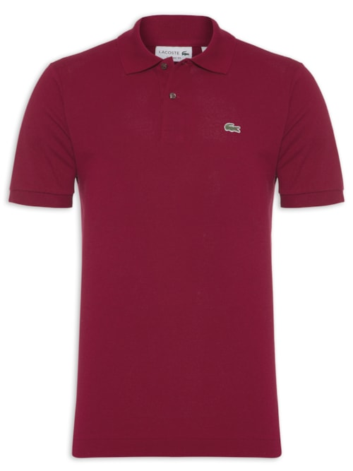 Polo Masculina Slim Fit L.12.12 Em Piquet De Algodão - Vinho