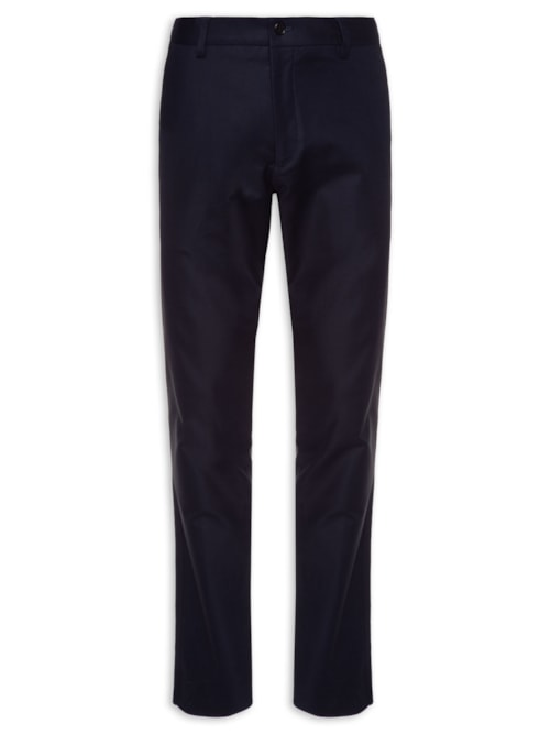 Calça Masculina de Alfaiataria Slim Fit Leve Lisa - Azul