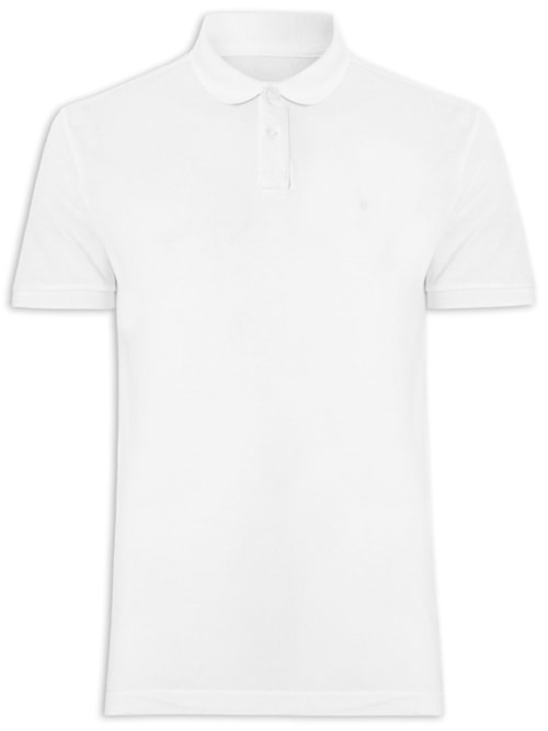 Polo Masculina Piquet Básica Rio - Branco Polo Masculina Piquet Básica Rio - Branco