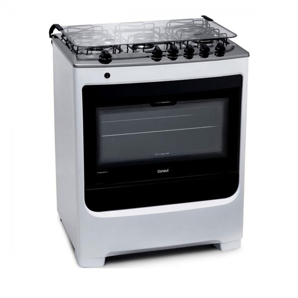 Fogão 5 Bocas Consul CFS5NAB Acendimento Automático, Branco Fogão 5 Bocas Consul CFS5NAB Acendimento Automático, Branco