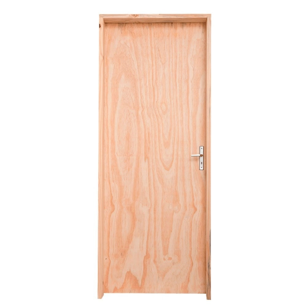Kit Porta de Madeira Pinus Grantok M12 Interna, Abertura à Esquerda 213x86 cm Kit Porta de Madeira Pinus Grantok M12 Interna, Abertura à Esquerda 213x86 cm