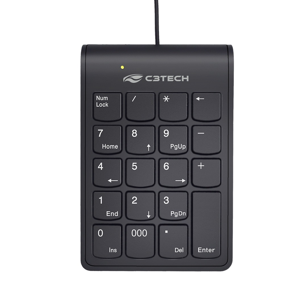 Teclado Númerico C3Tech USB KN-12BK - Preto