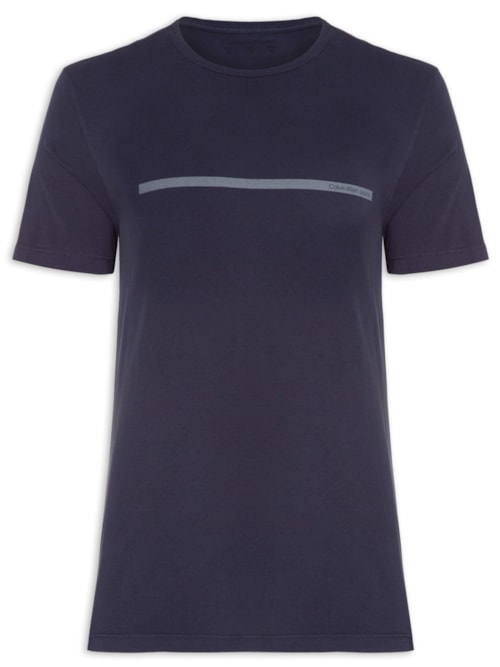 Camiseta Masculina Manga Curta Palito - Azul Camiseta Masculina Manga Curta Palito - Azul
