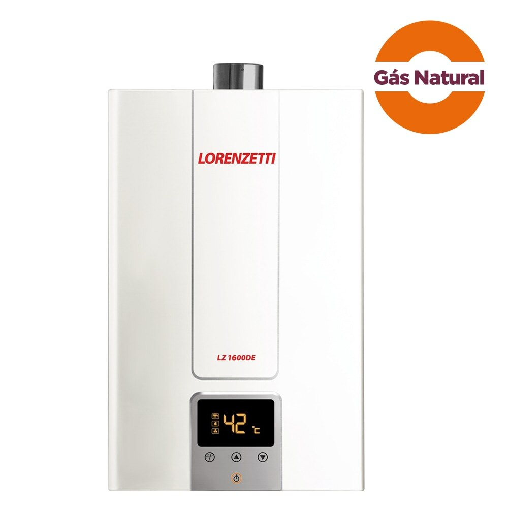 Aquecedor de Água Gás Natural Lorenzetti LZ1600DE, 15 Litros, Exaustão Forçada Aquecedor de Água Gás Natural Lorenzetti LZ1600DE, 15 Litros, Exaustão Forçada