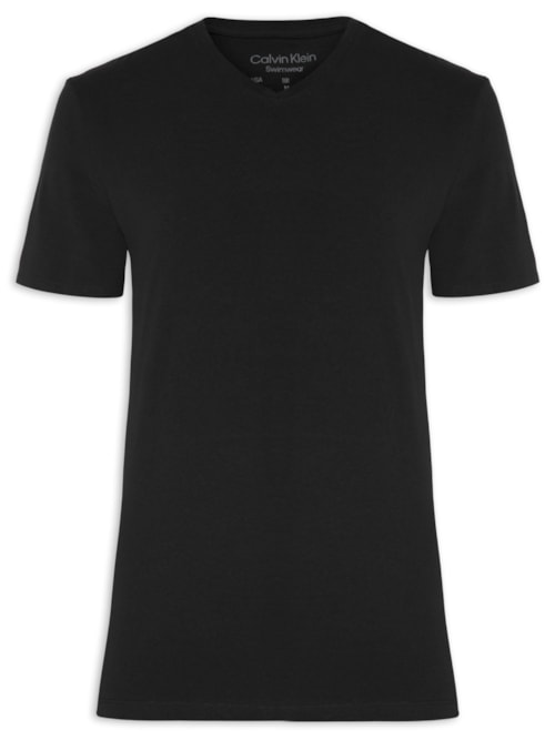 Camiseta Masculina Manga Curta Swimwear Masc Decote V - Preto Camiseta Masculina Manga Curta Swimwear Masc Decote V - Preto
