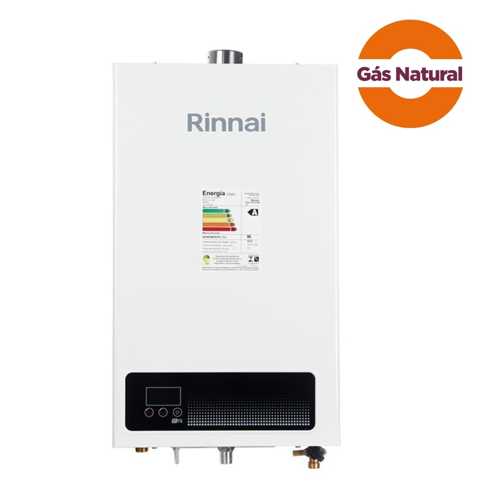 Aquecedor de Água Gás Natural Rinnai E15, 15 Litros, Exaustão Forçada Aquecedor de Água Gás Natural Rinnai E15, 15 Litros, Exaustão Forçada