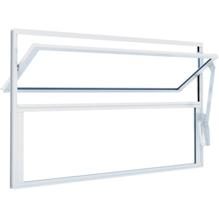 Janela de Alumínio Basculante Ramassol Slim 63101, Branco, 60 x 40 cm Janela de Alumínio Basculante Ramassol Slim 63101, Branco, 60 x 40 cm