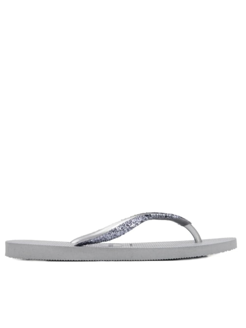 Sandália Feminina Havaianas Slim Glitter - Cinza Sandália Feminina Havaianas Slim Glitter - Cinza