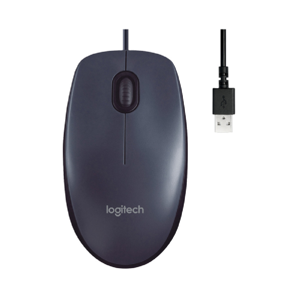 Mouse Logitech M90 3 Botões 1000DPI c/Fio Preto