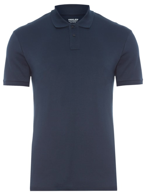 Polo Masculina Manga Curta Supersoft- Azul Polo Masculina Manga Curta Supersoft- Azul