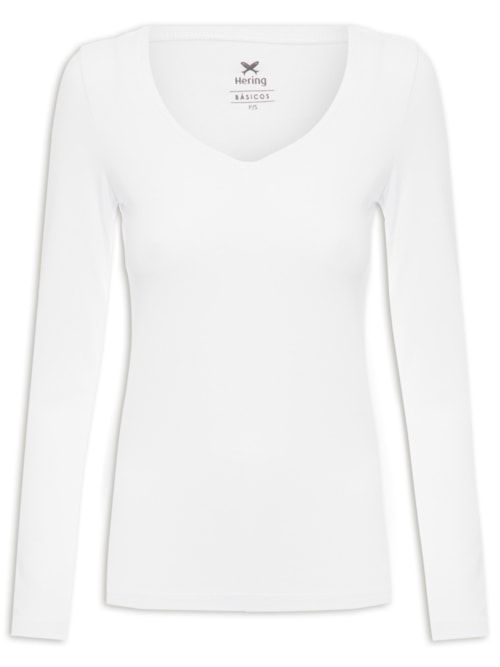 Blusa Feminina De Manga Longa - Branco