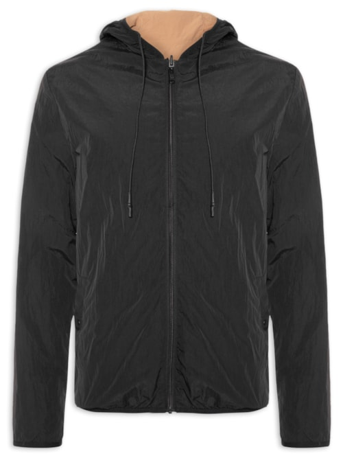 Jaqueta Masculina Dupla Face Nylon Tech - Preto Jaqueta Masculina Dupla Face Nylon Tech - Preto