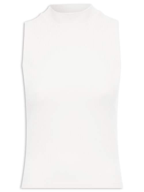 Regata Feminina Gola Alta - Off White Regata Feminina Gola Alta - Off White