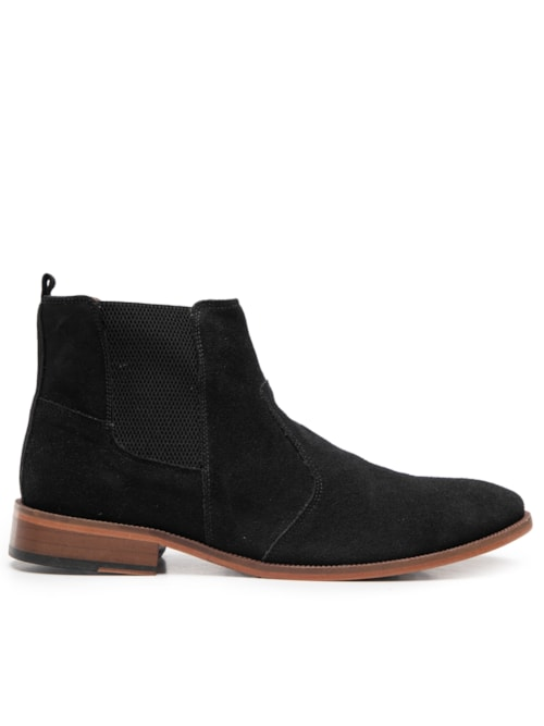 Bota Masculina Chelsea Camurça - Preto Bota Masculina Chelsea Camurça - Preto
