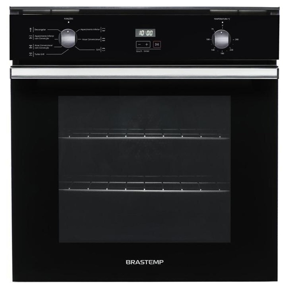 Forno de Embutir Elétrico Brastemp 84 Litros BOC84AE, Timer Touch, Preto, 220 Volts Forno de Embutir Elétrico Brastemp 84 Litros BOC84AE, Timer Touch, Preto, 220 Volts
