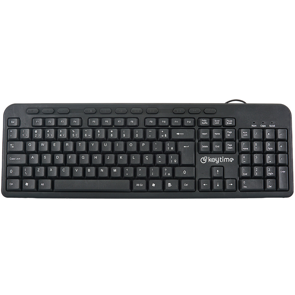 Teclado Keytime Office Keycraft USB2.0 ABNT2 Preto