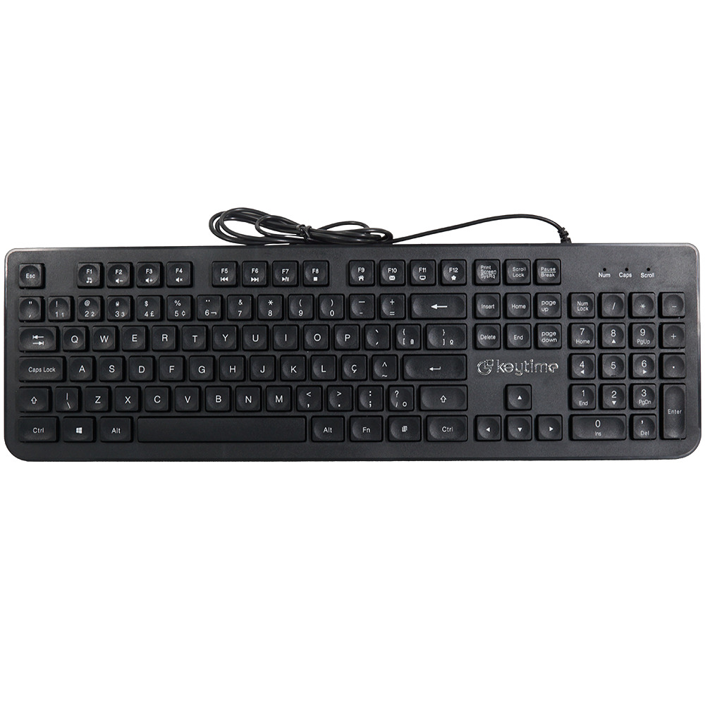 Teclado Keytime Office Proboard USB2.0 ABNT2 Preto