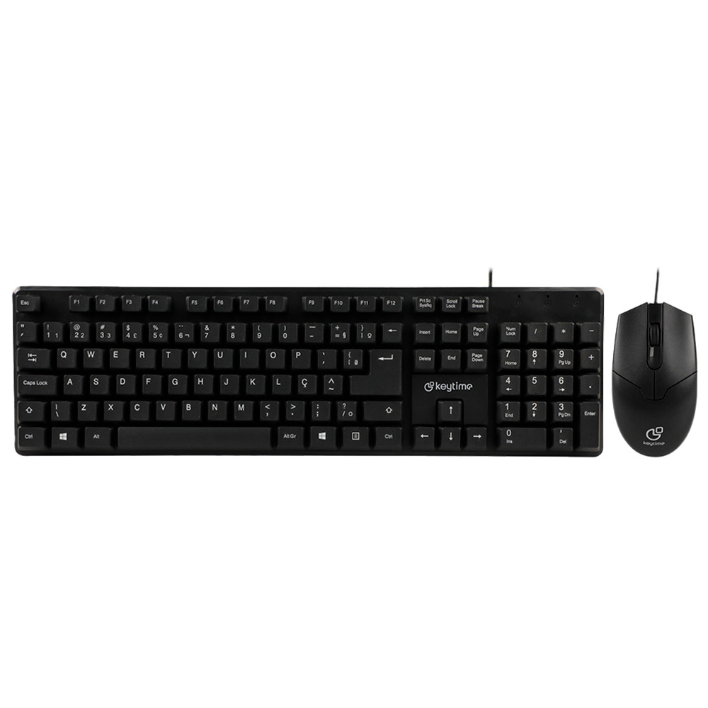 Kit Teclado e Mouse Keytime Office Minimal c/Fio KYT00015