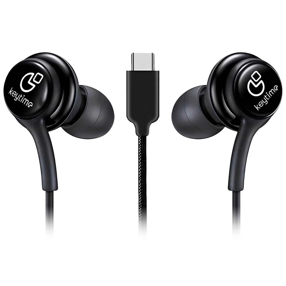Fone de Ouvido Keytime Soundwave USB Tipo C c/ Mic Preto Fone de Ouvido Keytime Soundwave USB Tipo C c/ Mic Preto