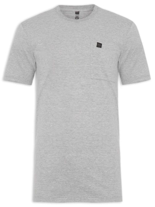 Camiseta Masculina Pocket Basic - Cinza Camiseta Masculina Pocket Basic - Cinza