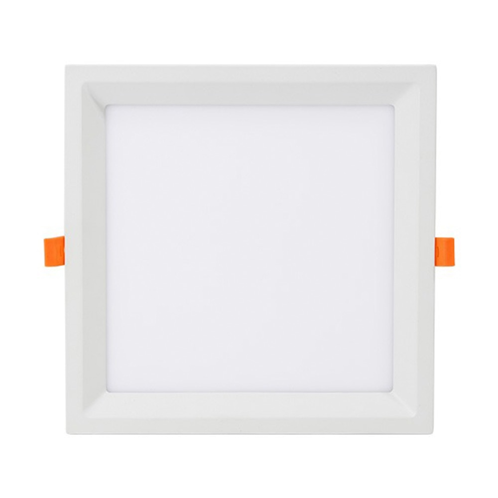 Painel Plafon LED de Embutir 17 cm Taschibra Lux Recuado Quadrado 18W, Luz Branca 6500K