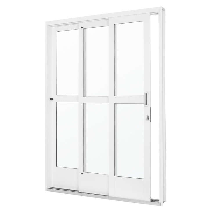Kit Porta de Correr Ramassol QualitySol Aço, Abertura à Direita, Branco, 215 x 152 cm Kit Porta de Correr Ramassol QualitySol Aço, Abertura à Direita, Branco, 215 x 152 cm
