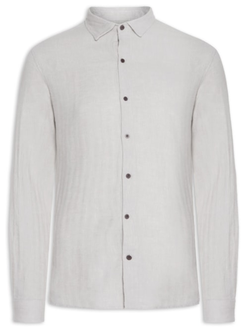 Camisa De Linho Barbados - Cinza Camisa De Linho Barbados - Cinza