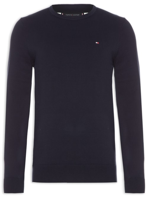 Suéter Masculino Signature Crewneck - Azul Suéter Masculino Signature Crewneck - Azul