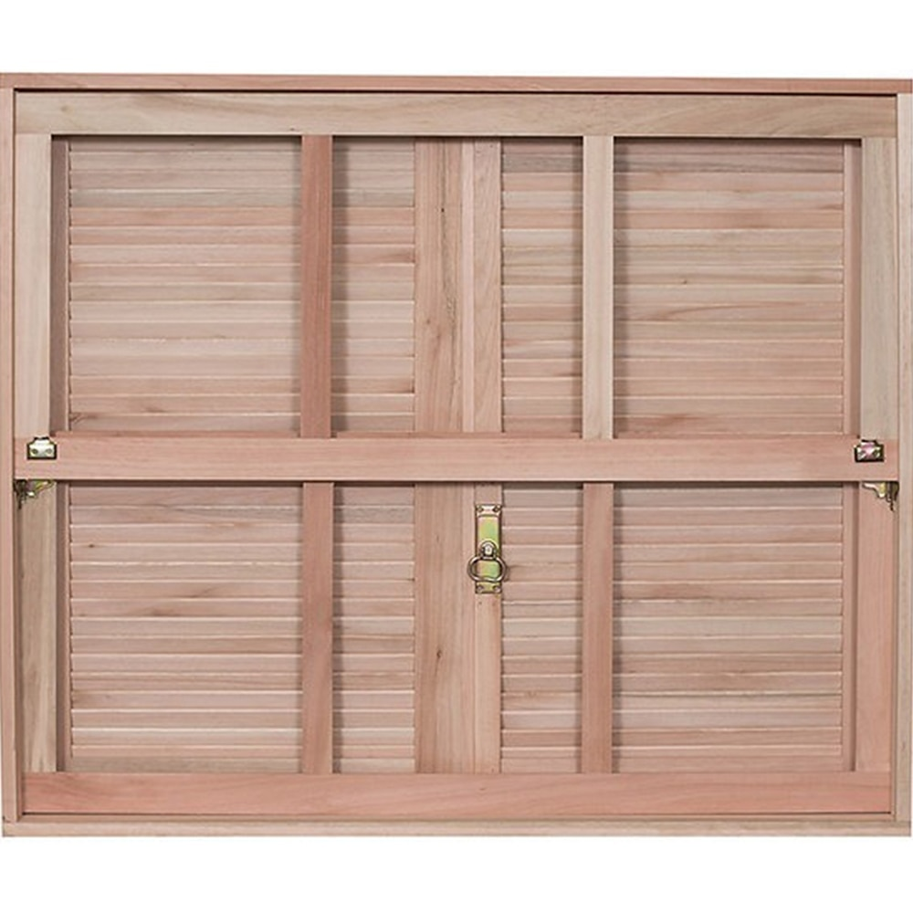 Janela de Madeira Eucalipto Rondosul Veneziana Guilhotina G990, 100 x 100 cm