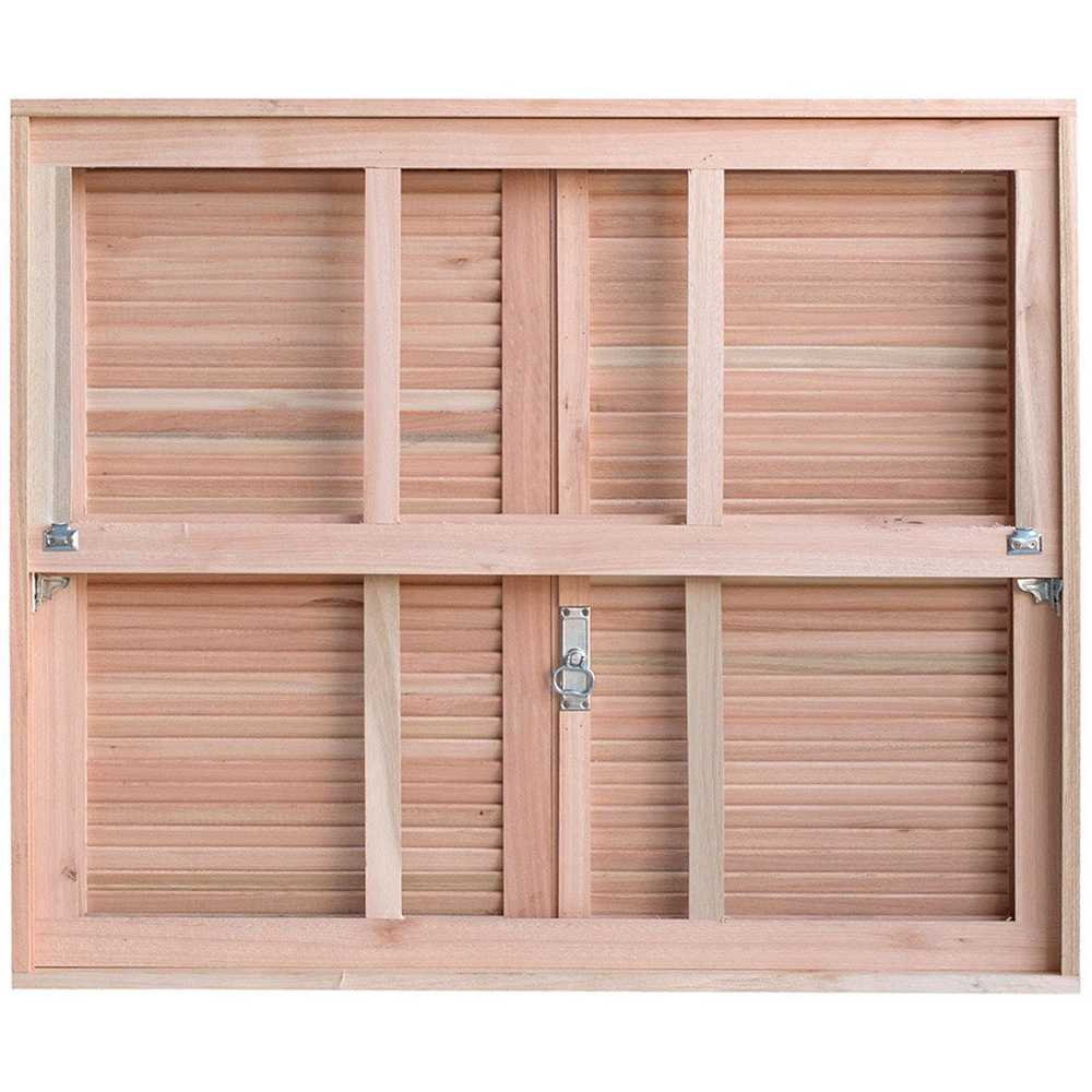 Janela de Madeira Eucalipto Rondosul Veneziana Guilhotina G990, 120 x 100 cm Janela de Madeira Eucalipto Rondosul Veneziana Guilhotina G990, 120 x 100 cm