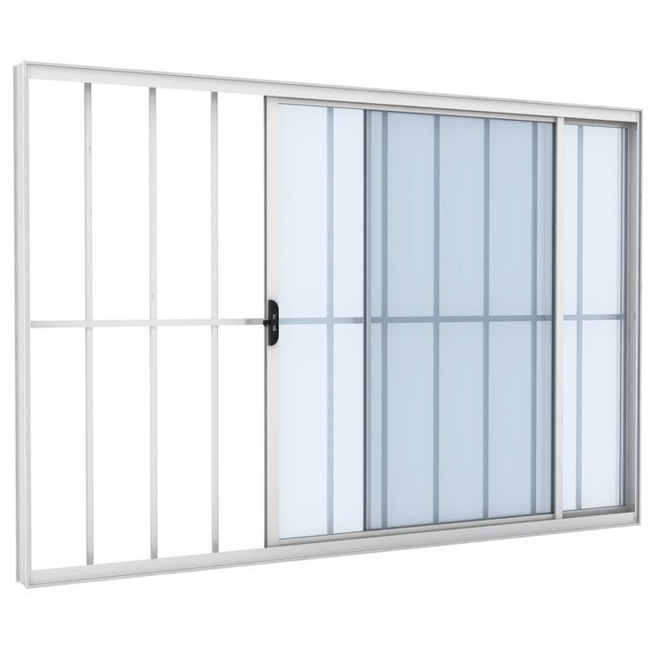 Janela de Correr Vitrô de Alumínio Ramassol Slim Modular com Grade 41131, Branco, 100 x 100 cm Janela de Correr Vitrô de Alumínio Ramassol Slim Modular com Grade 41131, Branco, 100 x 100 cm